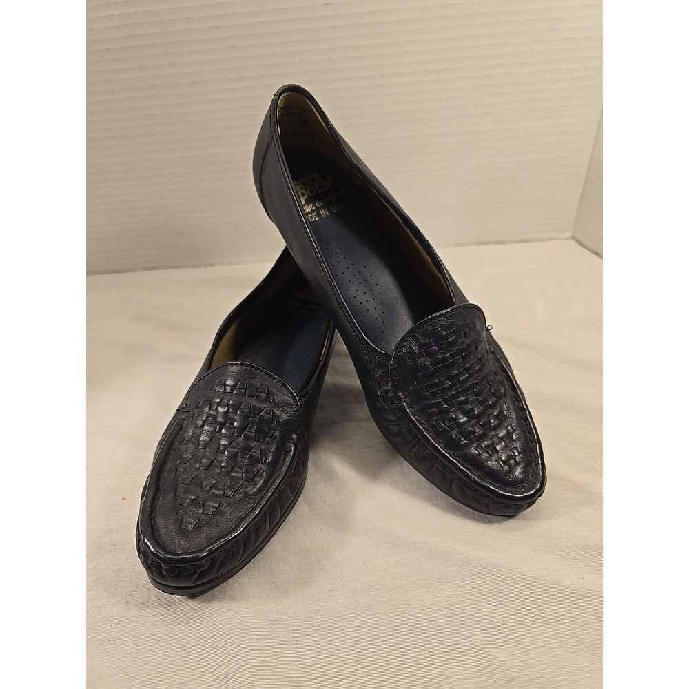 Softspots Career Comfort Womens Woven Loafer Sz 6.5M Black Comfort Slip-on Shoes